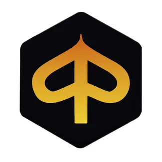 3D Voorkaplogo / Sticker Zip Geel/oranje