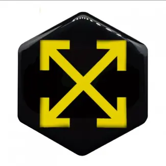 Piaggio 3D Voorkaplogo/Sticker OW Zip Geel