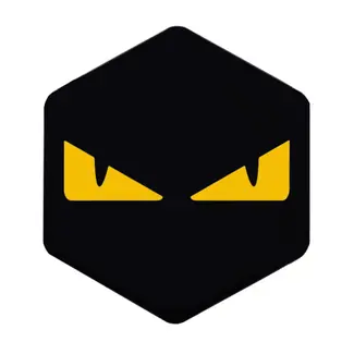 Piaggio 3D Voorkaplogo/Sticker Boze Ogen Zip Geel