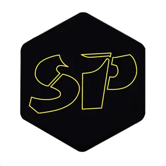 Piaggio 3D Voorkaplogo/Sticker SP geel