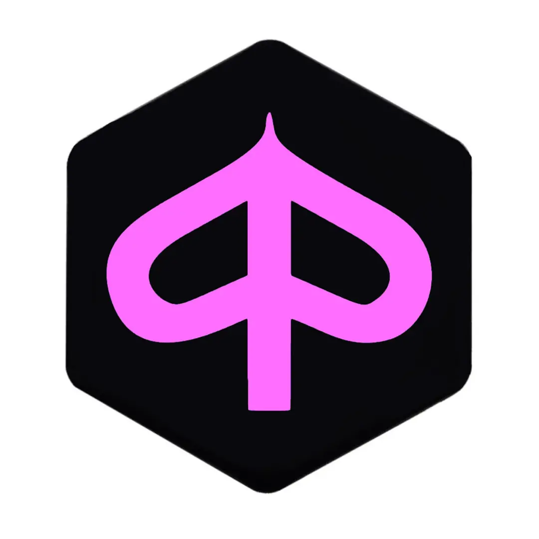 3D Voorkaplogo / Sticker Zip Licht roze