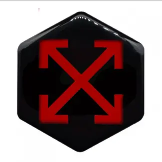 Piaggio 3D Voorkaplogo/Sticker OW Zip Rood