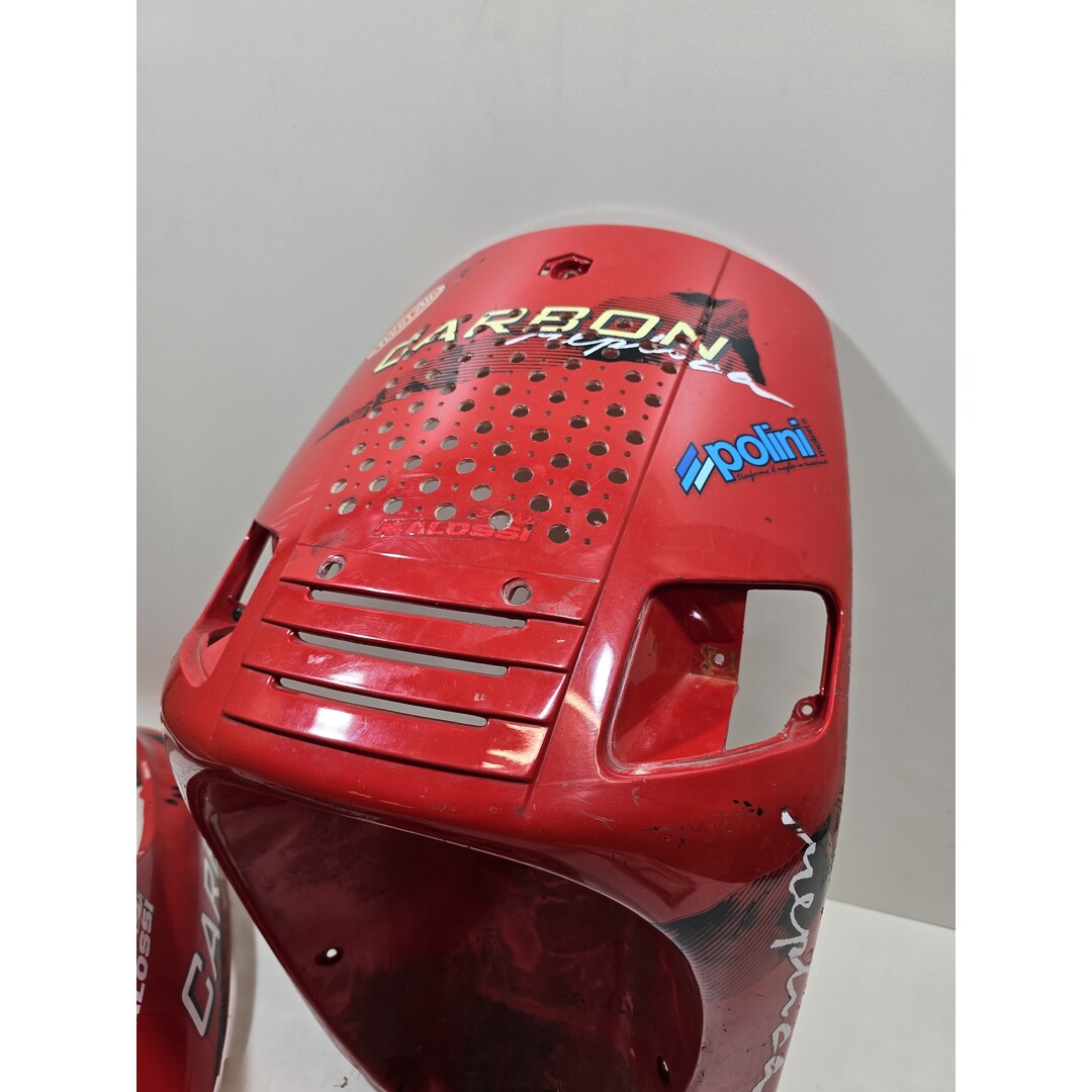 Piaggio Puch Zip type 1/2/3 / Kappen set Carbon replica  set zie foto gaten voor koeling / stuurkap gebroken