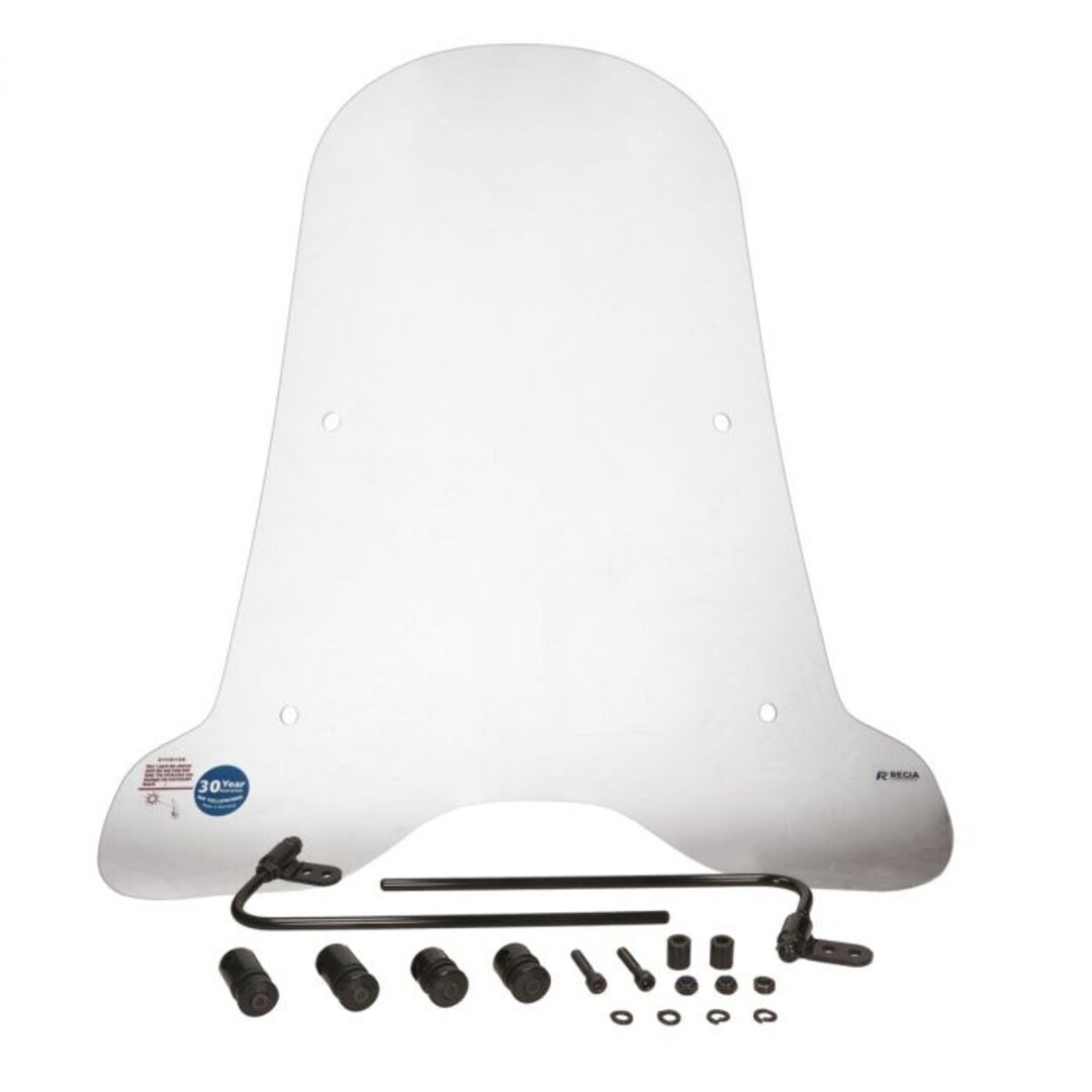 Windscherm Regia hoog + bevestigingsset – Helder – Geschikt voor La Souris E-ID S6, Segway E110 & E125 – UV-bestendig GS acryl