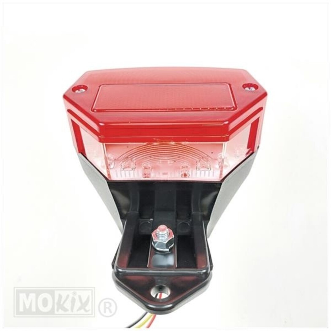 ACHTERLICHT ZPP/KREIDLER 12V OP VOET(ULO) ROOD LED