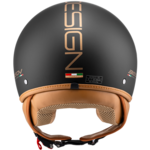 Beon BEON DESIGN LUXE jethelm mat zwart – maat XS, compacte luxe helm met spiegelvizier