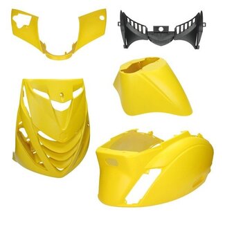 plaatwerkset DMP sport !! SCHADEvoorscherm en zijscherm licht krasjes !! zwart metallic 13-delig past op speedfight 2