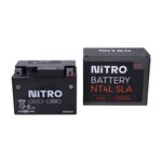 Onderhoudsvrije gel accu Nitro NT4L-BS/YT4L-BS – 12V 4Ah – 110x70x85mm – passend op o.a. Piaggio LC en andere 50cc 2T scooters