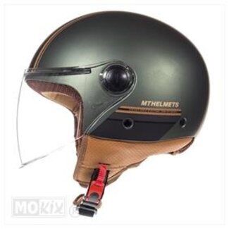 MT Helmet HELM STREET S ENTIRE MAT GROEN/BRUIN M