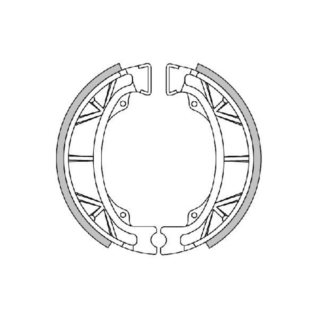 Beta remsegmentset polini achter past op kymco, malaguti, peugeot 176.1200