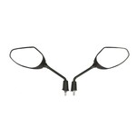 Spiegelset zwart DMP met E-keur – geschikt voor SYM Jet4 4T, Orbit, Symphony, Symphony SR en Peugeot Tweet – 10mm aansluiting