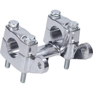 stuurklemset boven+onder zilver past op camino
