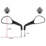 Peugeot Zwarte DMP spiegelset voor Peugeot Speedfight 2 en Vivacity – links & rechts