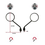 spiegelset riva/ vespelini/ vx50agm/ chi lx/ nap zwart mat