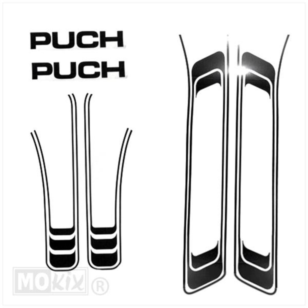 PUCH MAXI STICKERSET PVC ZWART