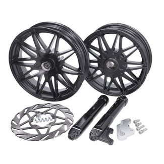 Wielset Fast Arrow Pro 11/12 inch zwart mat Piaggio zip