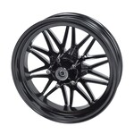 Piaggio wielset Fast Arrow Pro 11+12 insch +oversize remschijfset zwart glans past op zip2000