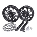 Fast-Arrow wielset Fast Arrow Pro 11+12 insch +oversize remschijfset zwart glans past op zip2000