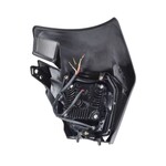 Beta koplampspoiler + verlichting led type KTM enduro/sm o.a. aprilia/beta/rieju/sen/univ zwart