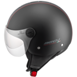 Beon BEON DESIGN jethelm mat zwart – maat L, comfortabele scooterhelm met vizier