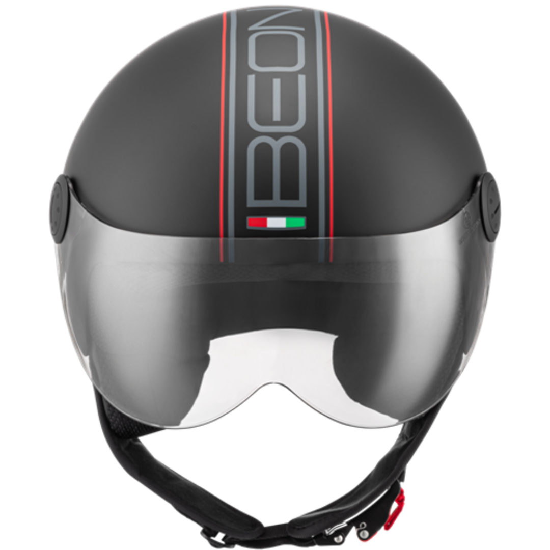 Beon BEON Design jethelm mat zwart maat M – stijlvol & veilig voor scooter