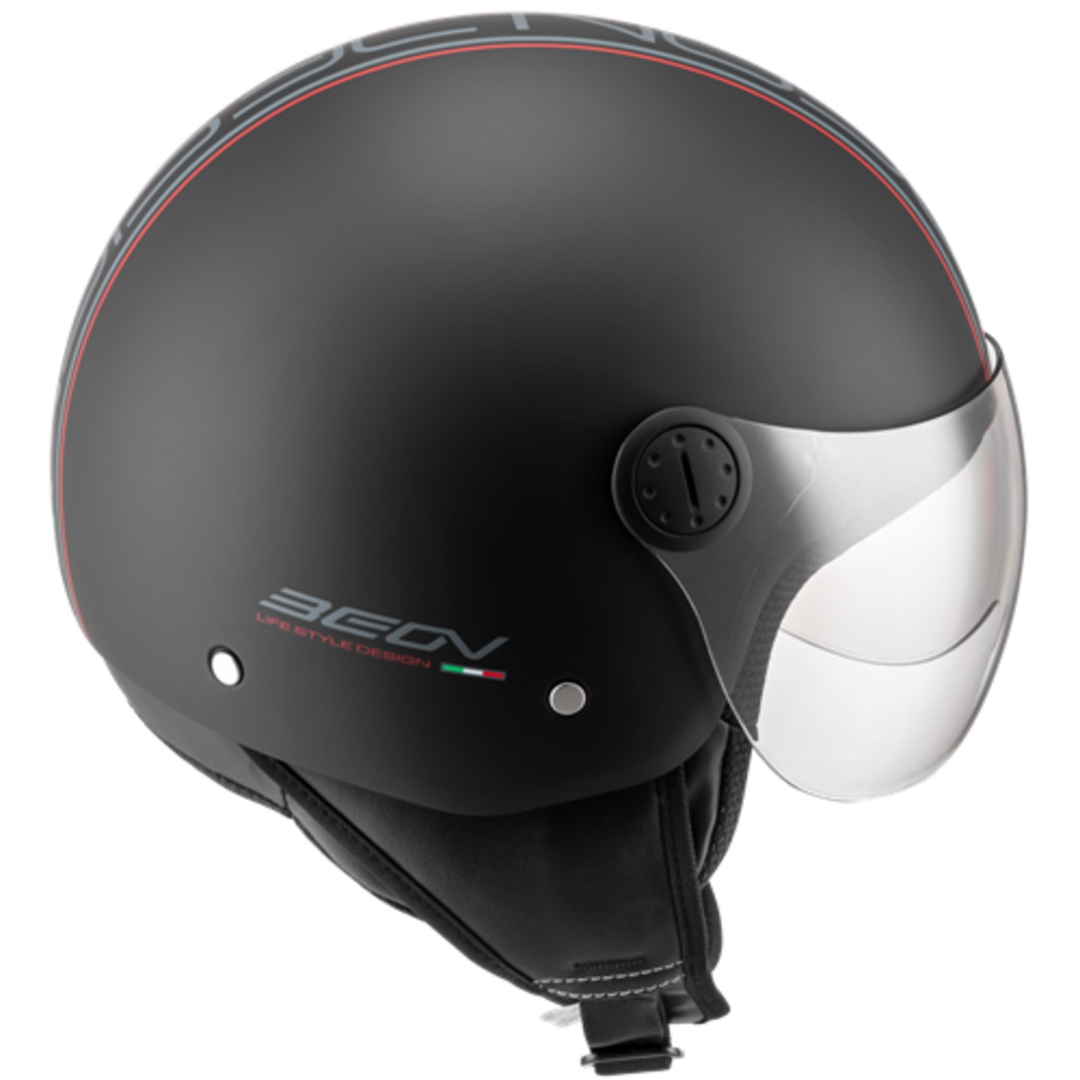 Beon BEON DESIGN jethelm mat zwart – maat S, lichte en stijlvolle scooterhelm