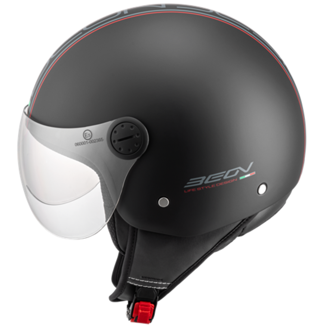 Beon BEON DESIGN jethelm mat zwart – maat XS, lichte en compacte scooterhelm