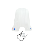 La Souris Windscherm hoog 73cm helder Regia + bevestigingsset – Made in EU – BTC Riva, China LX, Napoli, GTS Toscana, AGM VX50, La Souris