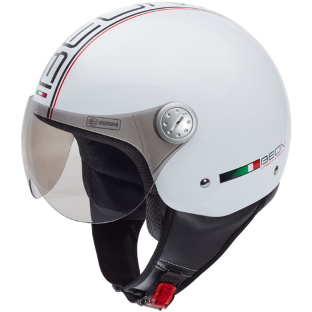 Beon BEON Design jethelm wit – maat M, stijlvolle scooterjethelm