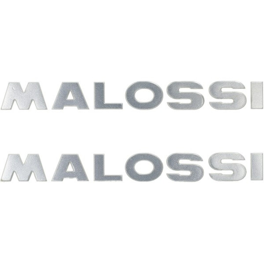 Malossi sticker malossi woord [malossi] 3D 21cm zilver 2pcs 3313735.s0
