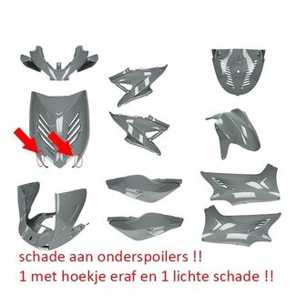 plaatwerkset DMP nardo !!SCHADE!! glans grey (grijs) 11-delig past op aerox