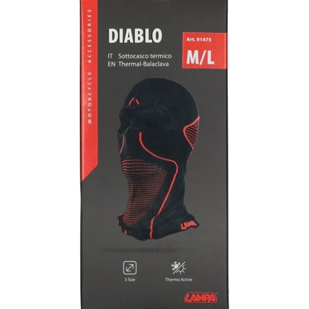 helmmuts thermo M/L zwart/rood lampa