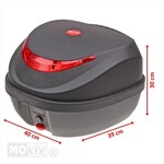 TOPKOFFER KXM RR 31L ZWART 40x39x30cm MET RUGSTEUN