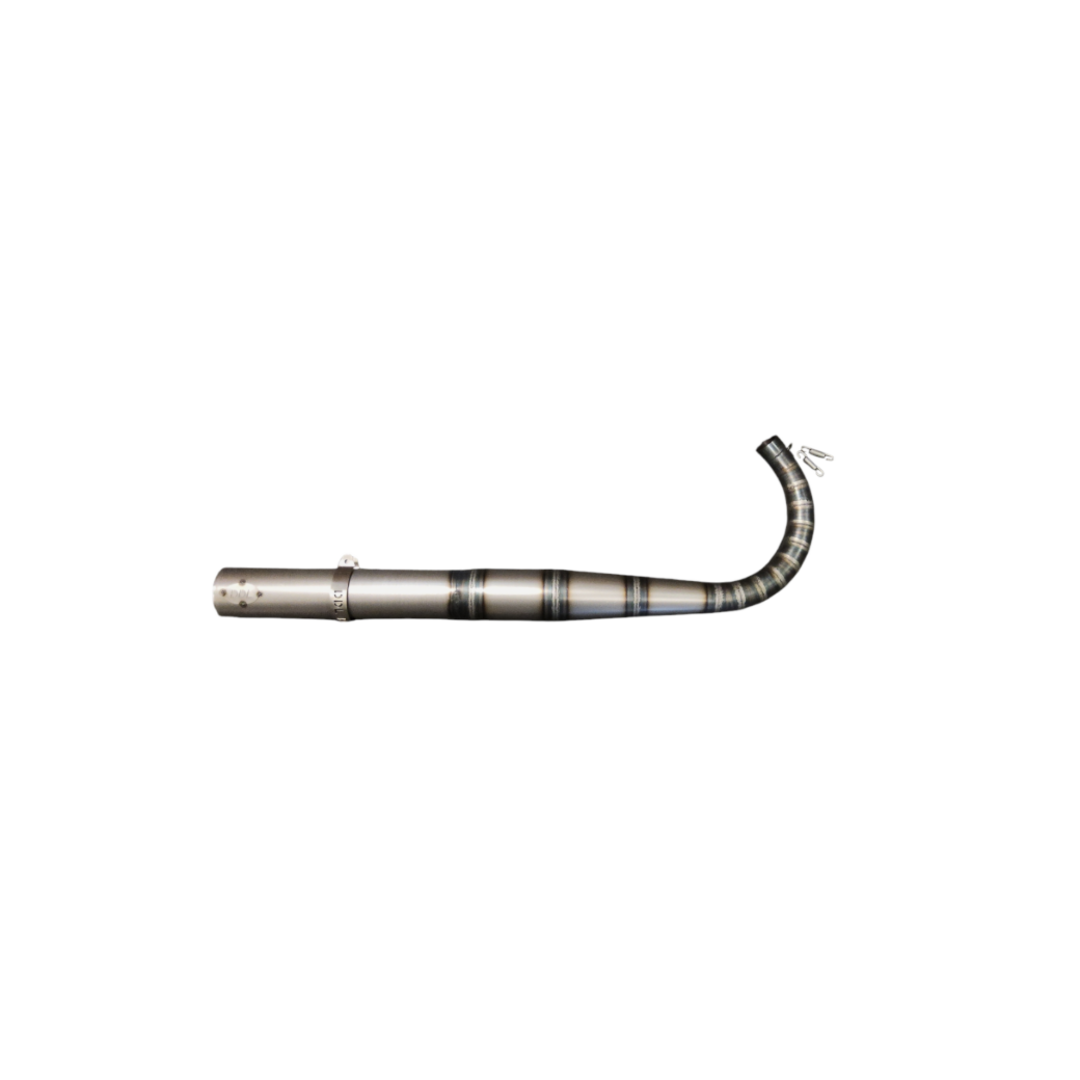 DDL Tuning expansie-uitlaat van staal voor Zündapp 125cc tot 175cc – onbewerkt en niet gelakt