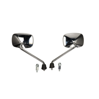 La Souris spiegelset e-keur vierkant vespa S chroom