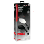 Set Lampa Infinity scooter spiegels aluminium verstelbaar M10x1,25 rechts schroefdraad – stuurmontage (2 stuks)