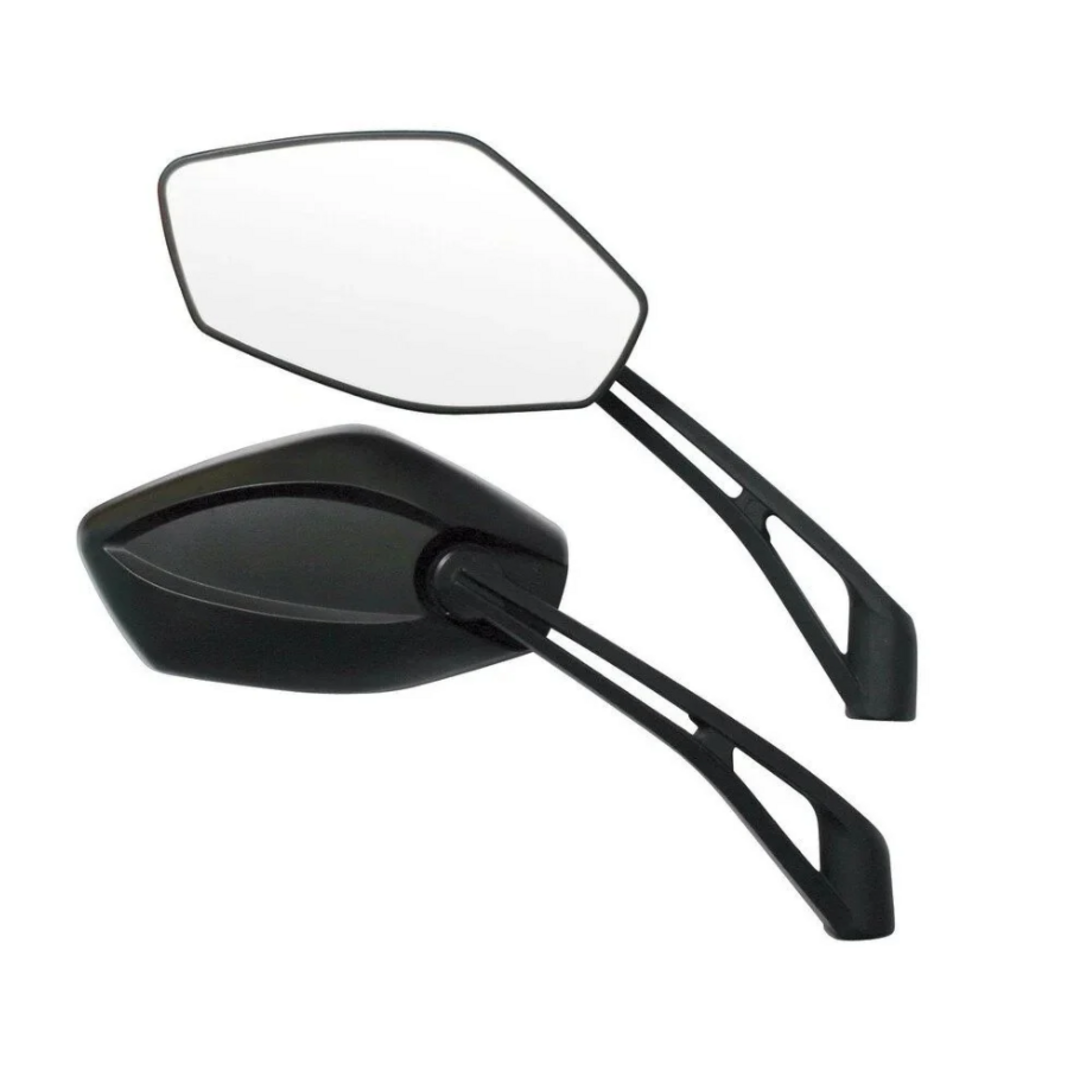 Set Lampa Infinity scooter spiegels aluminium verstelbaar M10x1,25 rechts schroefdraad – stuurmontage (2 stuks)