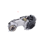 Motorblok compleet 10 inch korte as China retro/Torino/Sco GY6/V-Clic – 4-takt, enkele schokdemper, met cilinder, zonder carburateur – 35cm