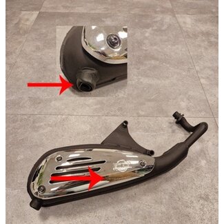 uitlaat sito euro-2 (schade tuit uitlaat en hittenschild) past op et4, liberty 4t-2v, lx 4t, lxv 4t, primavera 4t-2v, sprint 4t-2v 713