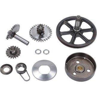 Puch kickstartasset + voorkettingwiel + kopp.huis as set E50 10pcs past op puch maxi