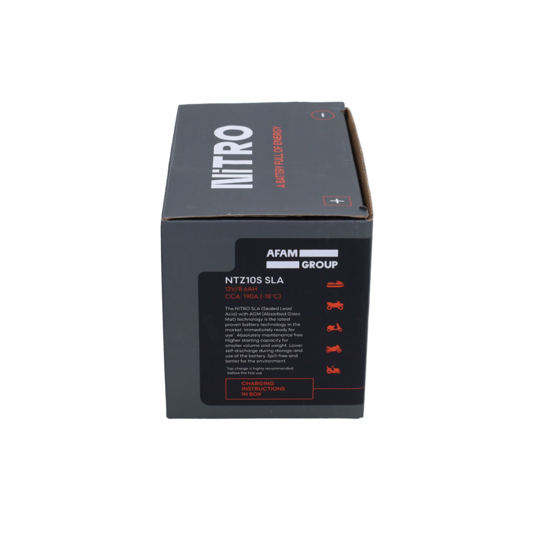 Nitro YTZ10S GEL accu – 12V 8,6Ah onderhoudsvrij voor China LX & 4T scooters