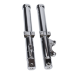 Zündapp  Buitenpootset voorvork links en rechts chroom – compleet met bussen en keerringen – passend op Zundapp nieuw type model 529 en 530