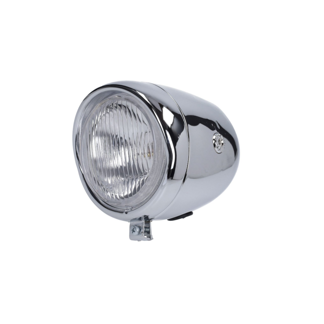Puch Koplamp Guia EI-model chroom 130mm voor model Puch en klassieke bromfietsen