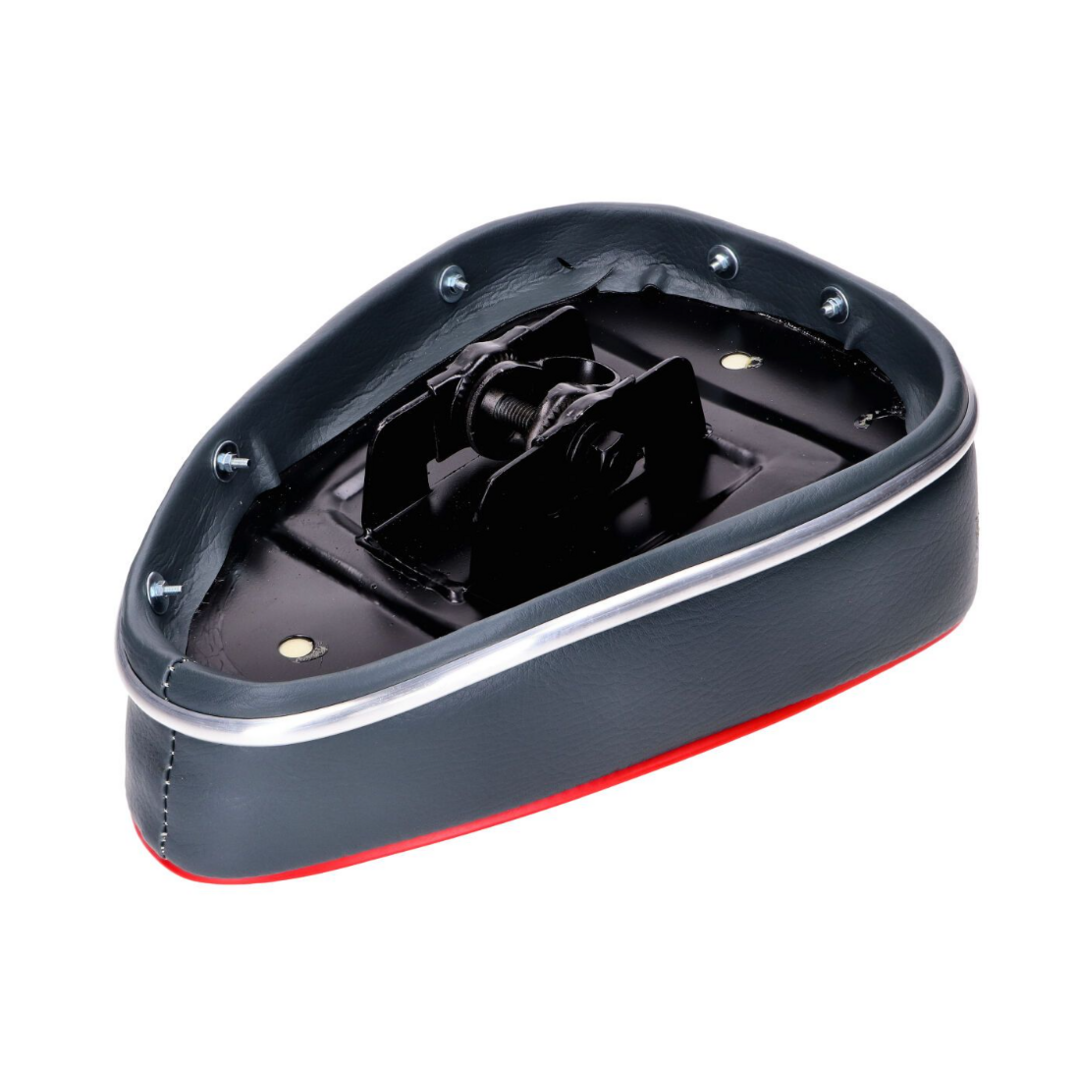 Puch Zadel oldtimer crème/grijs (Made in EU) voor model Condor, Puch en X30 bromfiets