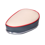 Puch Zadel oldtimer crème/grijs (Made in EU) voor model Condor, Puch en X30 bromfiets