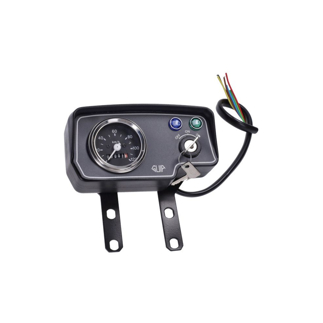 Puch Guia kilometertellerset cockpitmodel 120km/u voor Hercules Prima bromfiets