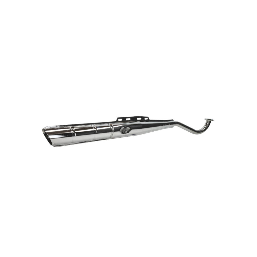 Puch Jamarcol uitlaat 28mm chroom met logo (Made in EU) voor Puch Maxi bromfiets