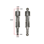 Yamaha FS1 Verstelbare schokbrekerset A-kwaliteit 280 mm – chroom uitvoering voor Yamaha FS1