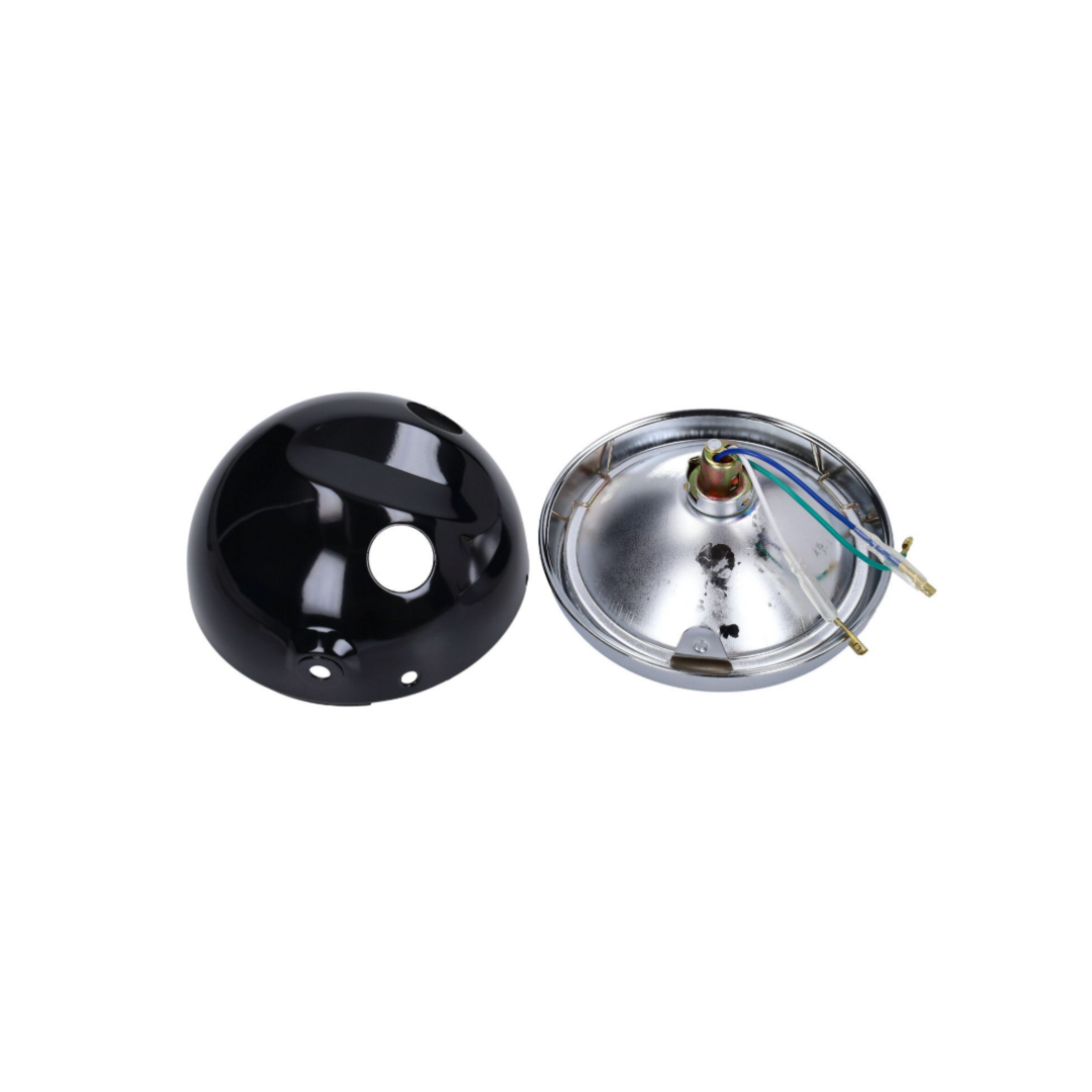 Yamaha FS1 Ronde koplamp zwart voor Yamaha FS1 – klassieke uitvoering