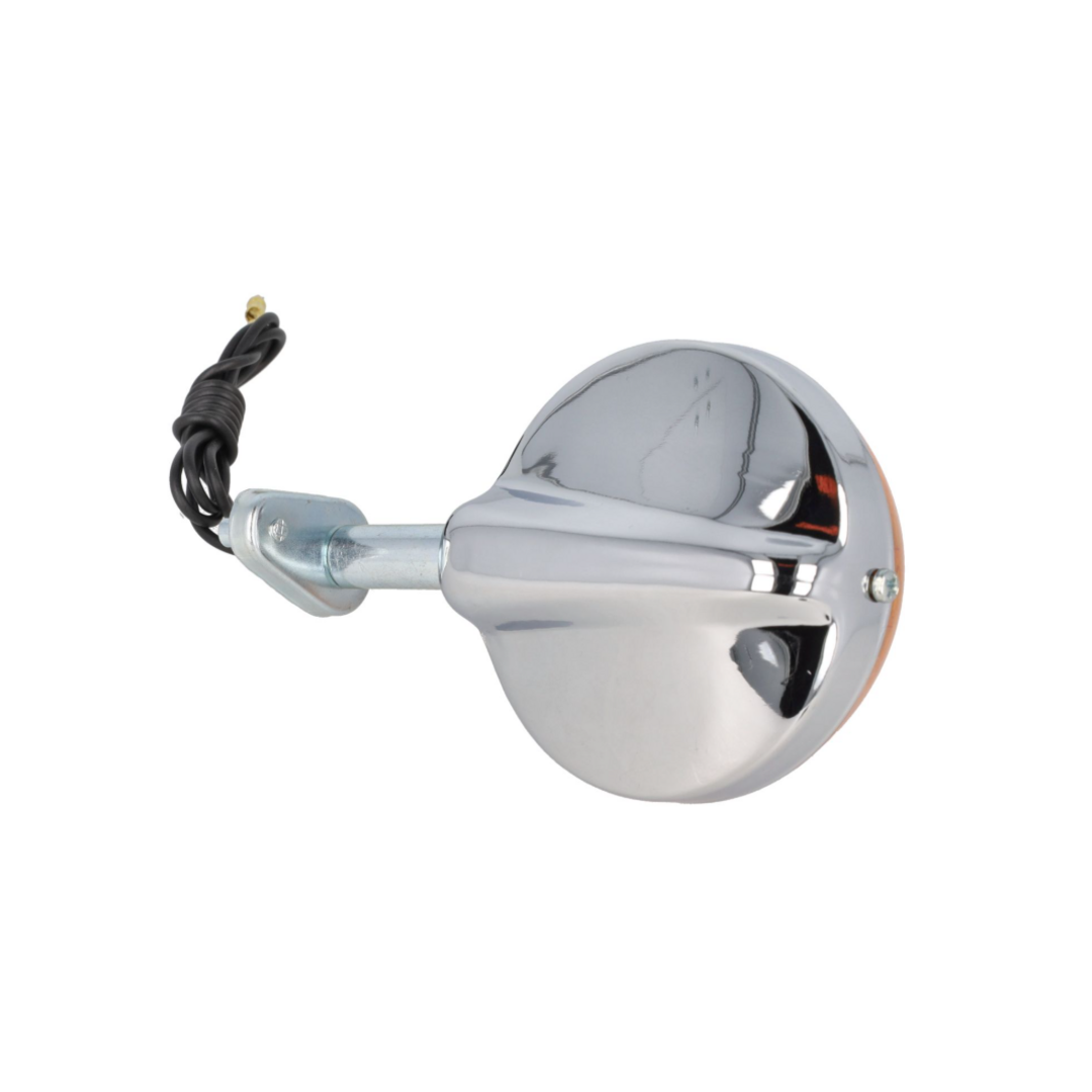 Yamaha Plat voorste knipperlicht in chroom voor Yamaha FS1 – klassiek model richtingaanwijzer